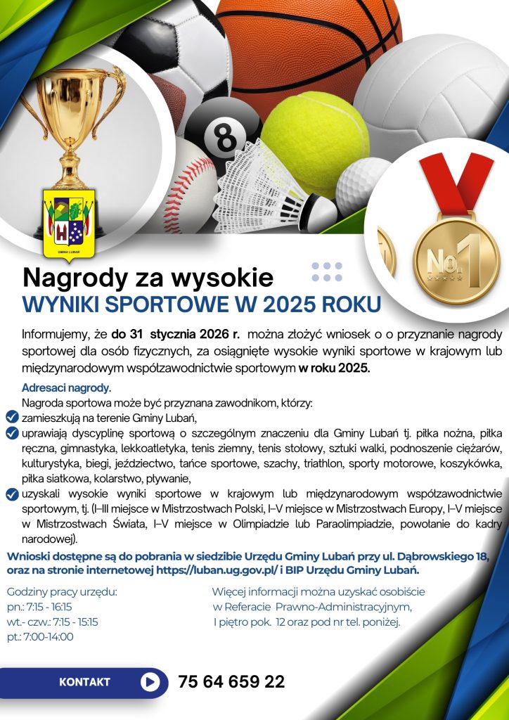 Zdjęcie przedstawia plakat informujacy o&nbsp;nagrodach 