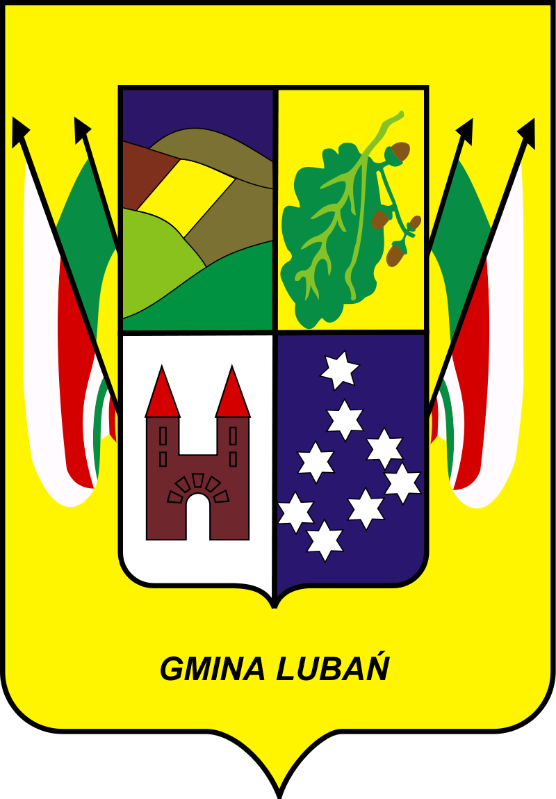 Zdjęcie przedstawia herb Gminy Lubań 