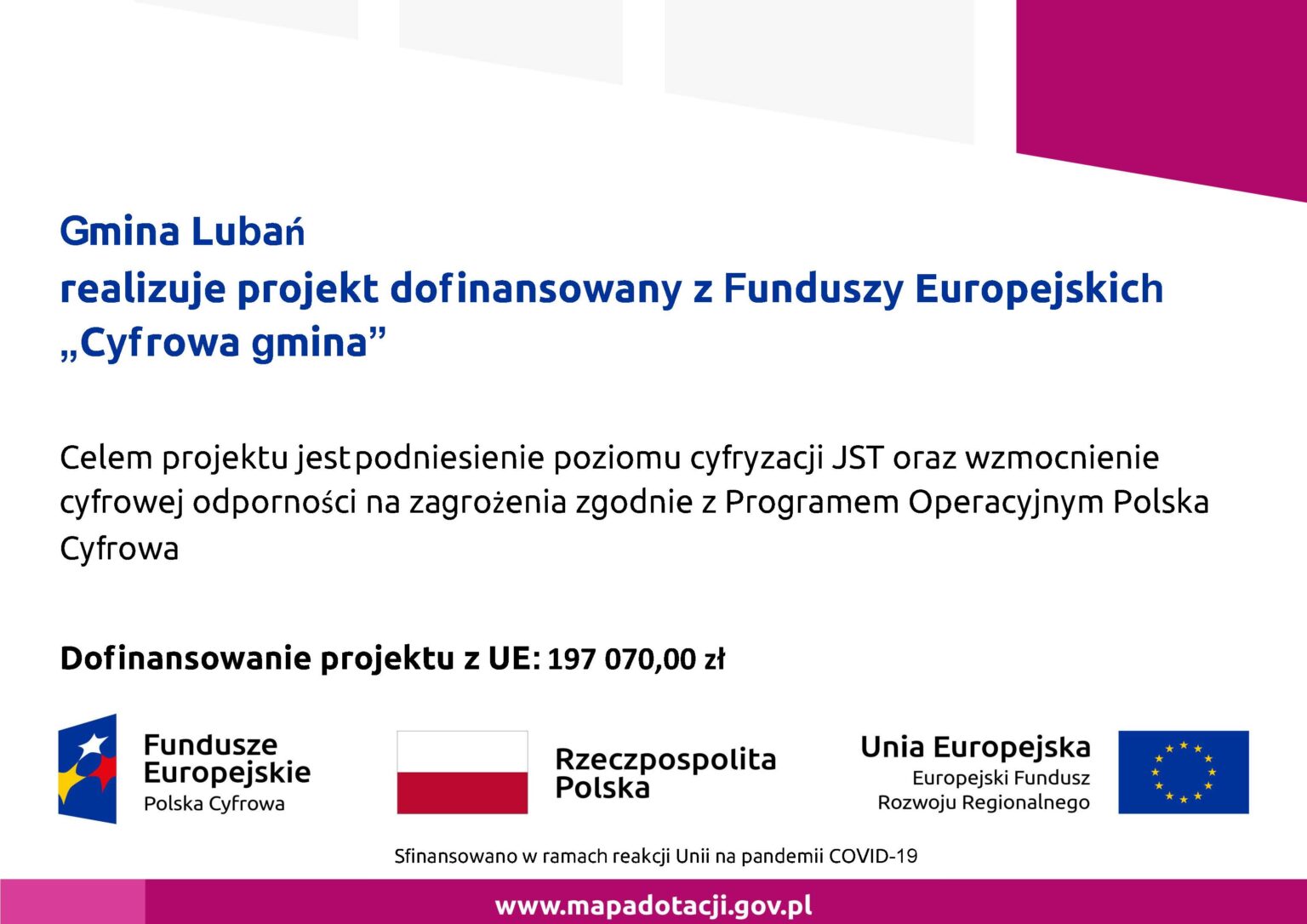 Zdjęcie przedstawia tablicę projektową z&nbsp;logami