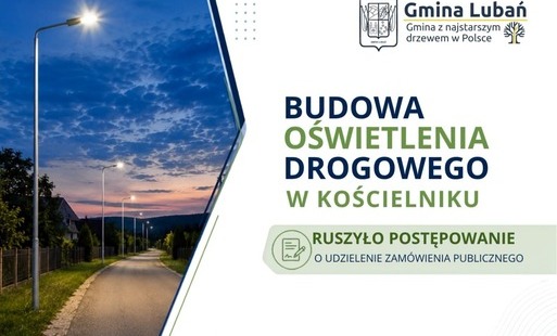 Zdjęcie poglądowe oświetlenia ulicznego 