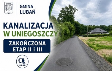 Zdjęcie przedstawia wykonaną inwestycję budowy kanalizacji 