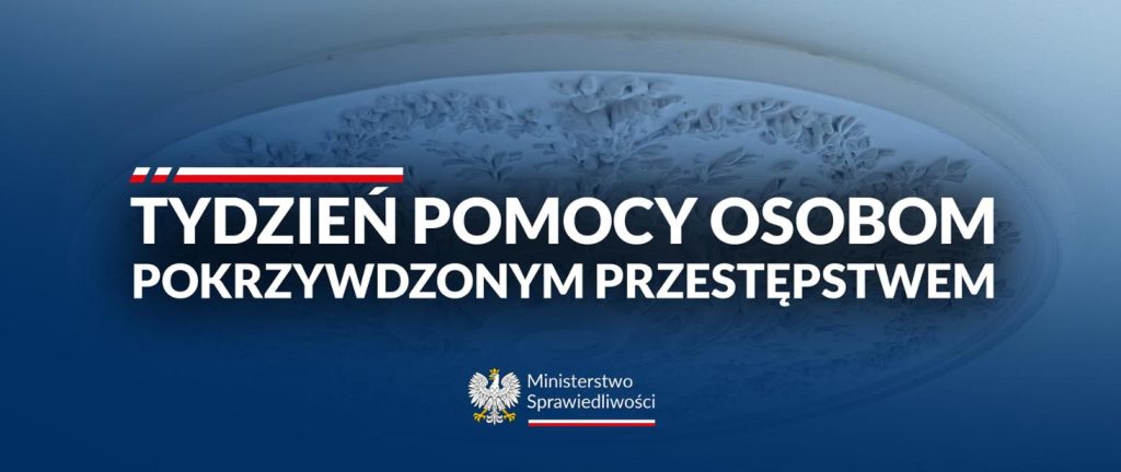 Zdjęcie z&nbsp;napisem tydzien przemocy osobom pokrzywdzonym przestępstwem