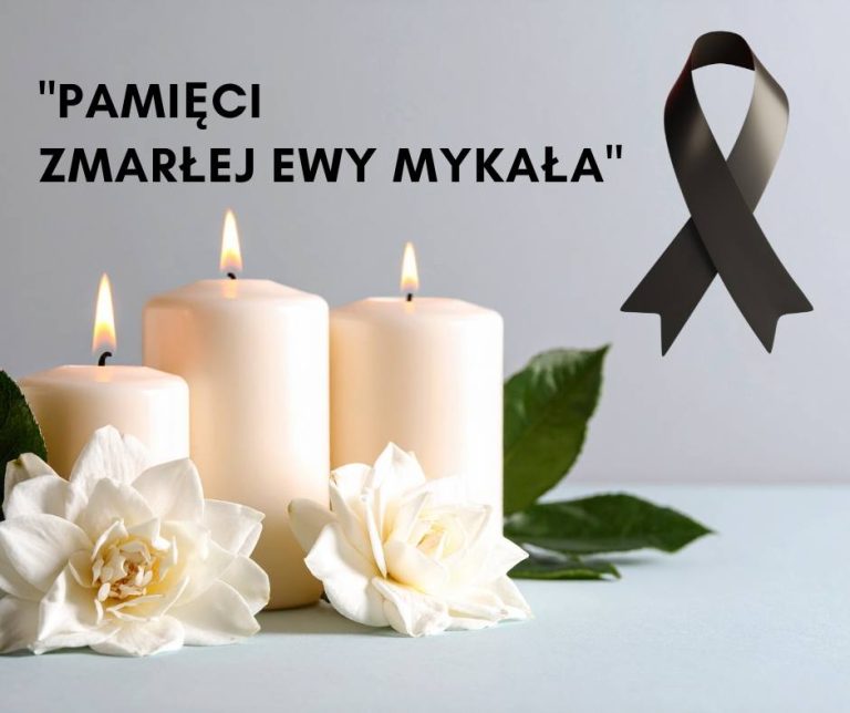 Zdj.ęcie prezentuje świece i&nbsp;wstążkę żałobną