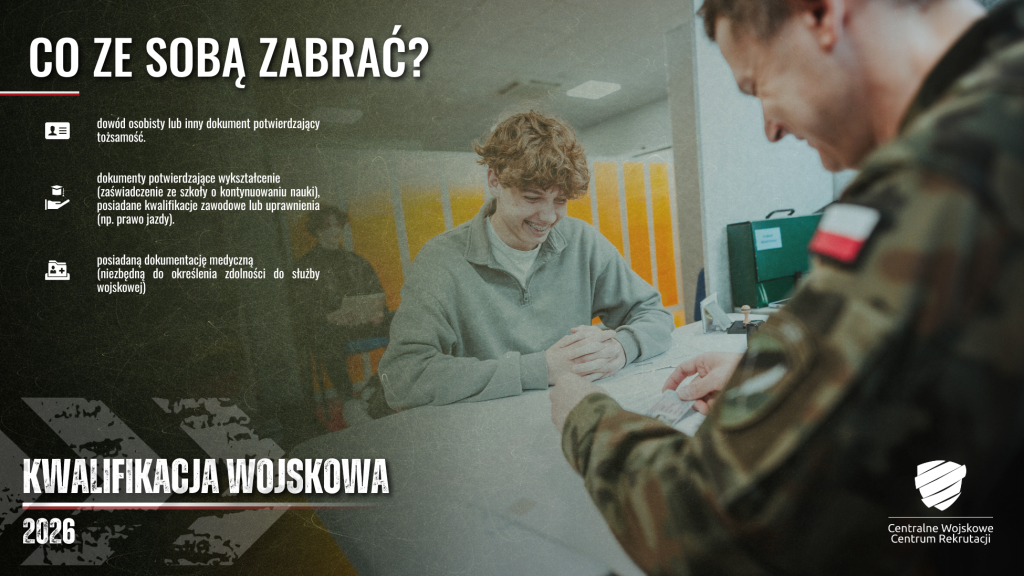 Zdjęcie rpzedstawia plakat o&nbsp;kwalifikacji wojskowej