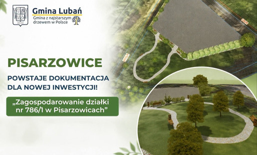 Zdjęcie przedstawia wizualizację zagospodarowania działki w Pisarzowicach 