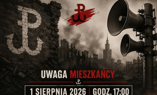 Grafaika informująca o nadaniu sygnału akustycznego z syrenami