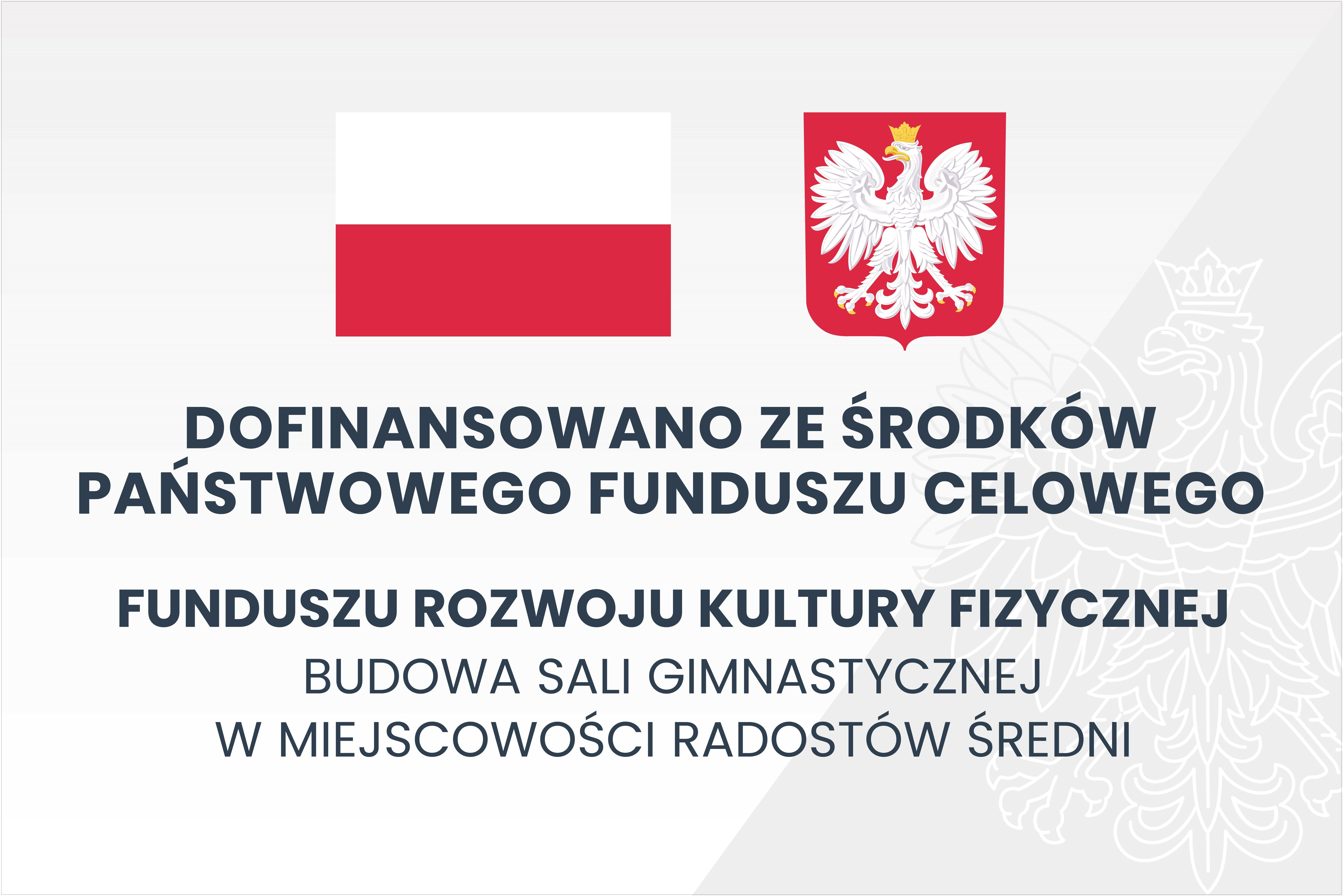 Rozpoczęto realizację inwestycji ze środków Funduszu Rozwoju Kultury Fizycznej w ramach Programu Sportowa Polska- Program Rozwoju Lokalnej Infrastruktury Sportowej